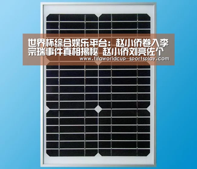 世界杯综合娱乐平台:赵小侨卷入李宗瑞事件真相揭秘 赵小侨刘亮佐个人资料照片(图1) 世界杯热门赛事